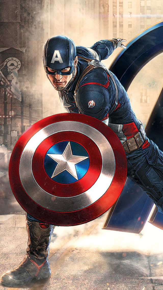 Man captain america costume holding free wallpaper - medium preview image