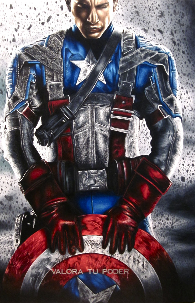 Captain america holding shield and free wallpaper - medium preview image