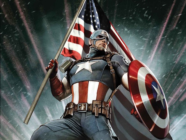 Captain america poster flag shield free wallpaper - medium preview image