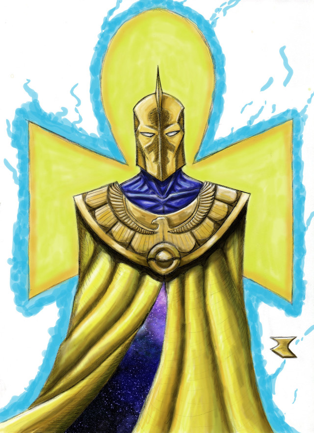 Man yellow outfit cross star free wallpaper - medium preview image