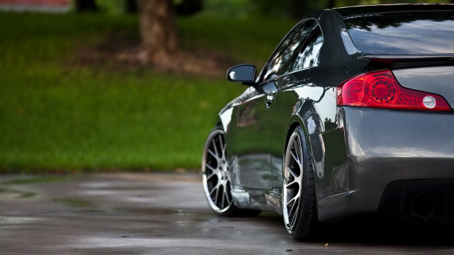 Car parked wet lot tree #2 free wallpaper - medium preview image