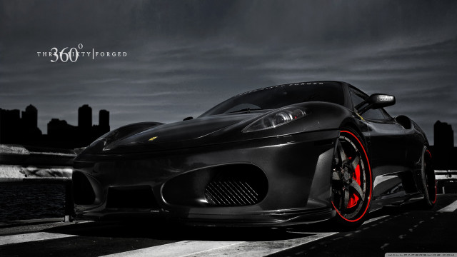 Black sports car red rims #7 free wallpaper - medium preview image