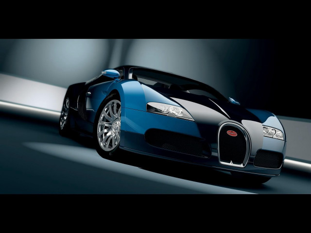 Blue black bugatti night road free wallpaper - medium preview image