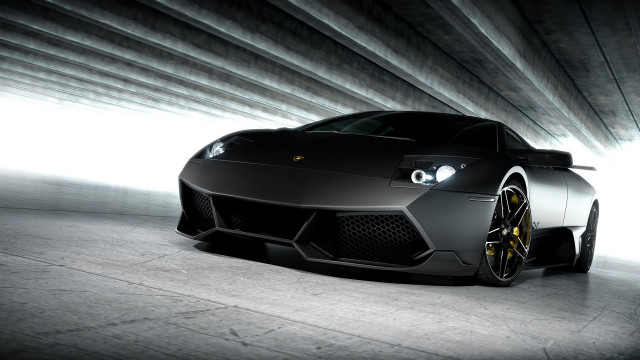 Black sports car tunnel lights #3 free wallpaper - medium preview image