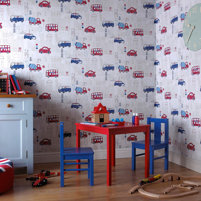 Childs room table chairs cars free wallpaper - medium preview image