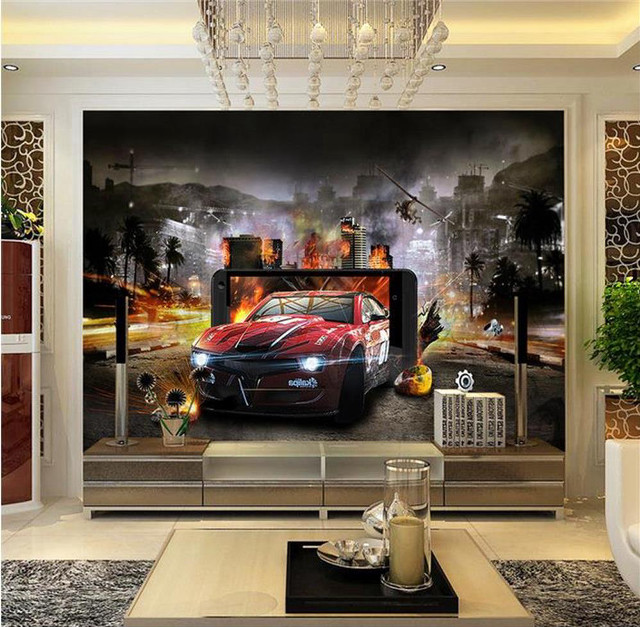 Living room large painting couch free wallpaper - medium preview image