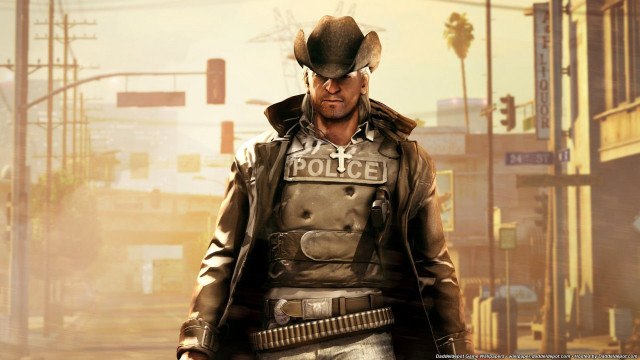Man police uniform street city free wallpaper - medium preview image