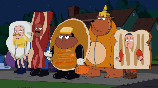 Cartoon characters hot dogs bacon free wallpaper - medium preview image