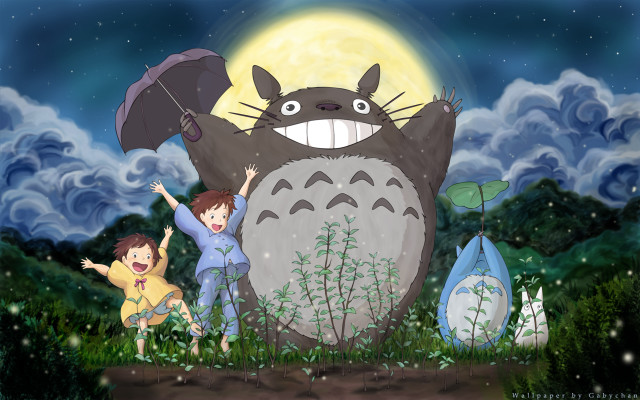 Cartoon woman child totoro statue #2 free wallpaper - medium preview image