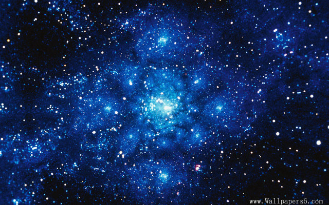 Large blue star night sky free wallpaper for desktop - medium preview image