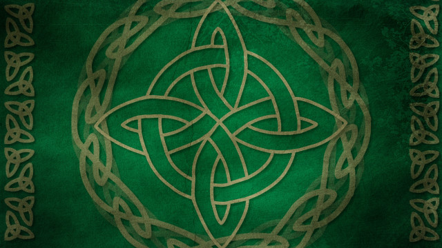 Green gold gear clock roman free wallpaper - medium preview image