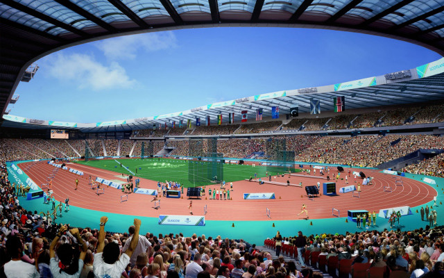 Stadium full of people watching free wallpaper - medium preview image