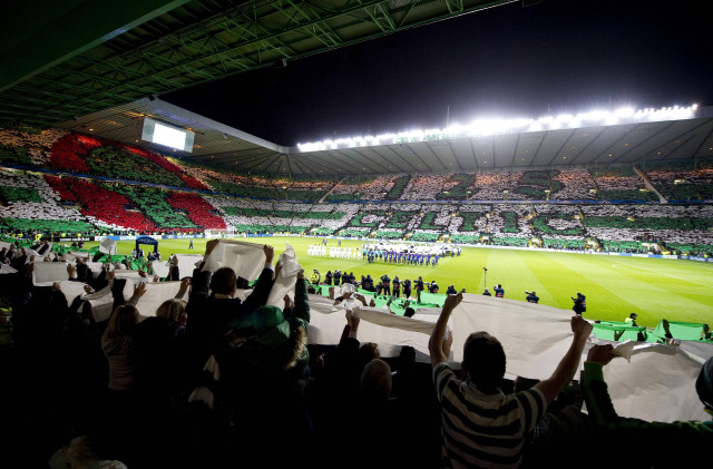Soccer crowd stadium flags cityscape free wallpaper - medium preview image