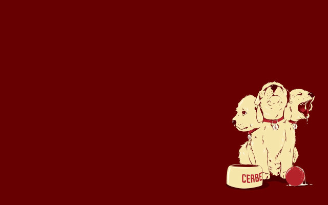 Dog sitting bowl food name free wallpaper - medium preview image