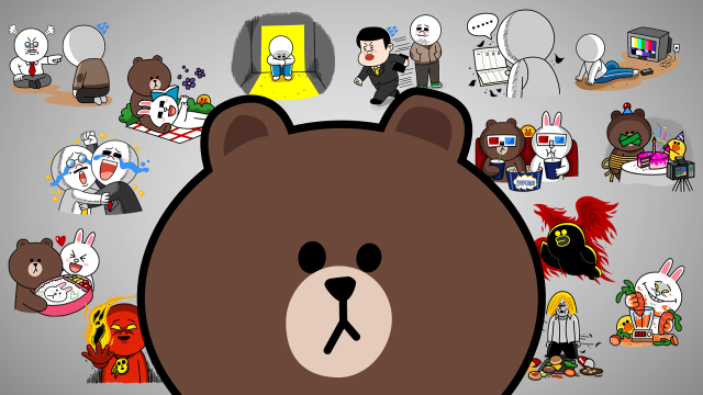Brown bear cartoon characters yellow free wallpaper - medium preview image