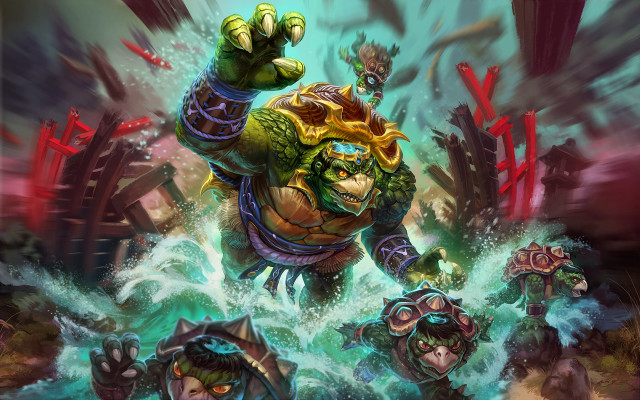 Man green suit people water free wallpaper - medium preview image