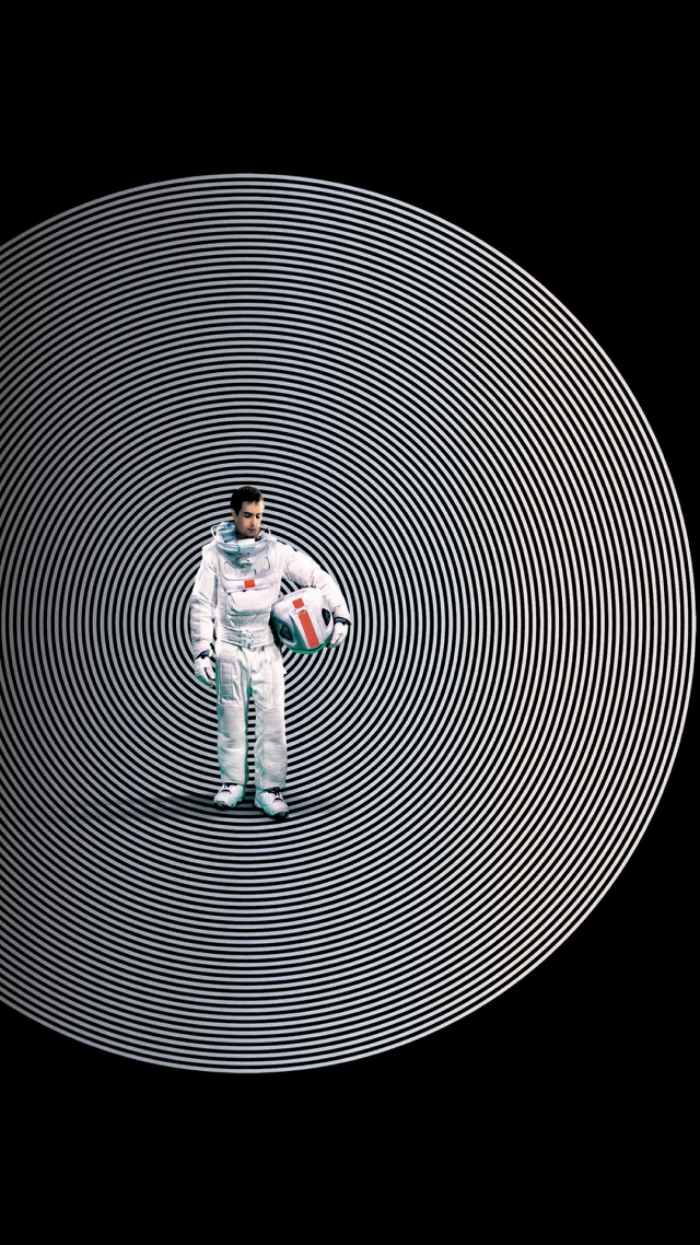 White suit spiral red center free wallpaper - medium preview image