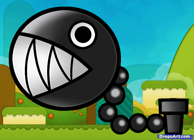 Cartoon fish big mouth beads free wallpaper - medium preview image