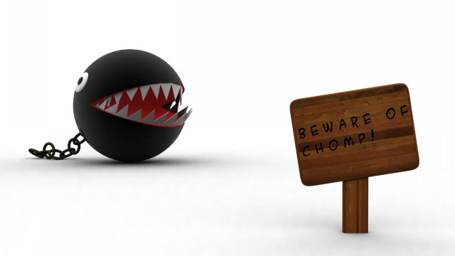 Black ball shark mouth beware free wallpaper - medium preview image