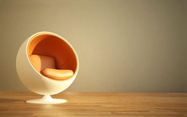 Chair ball table wooden floor free wallpaper - medium preview image