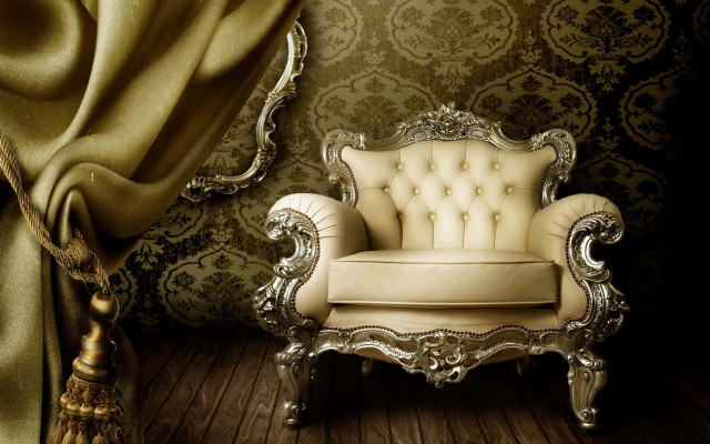 Chair curtain room wall side free wallpaper - medium preview image