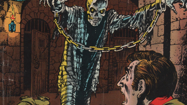 Skeleton chained man head hands free wallpaper - medium preview image