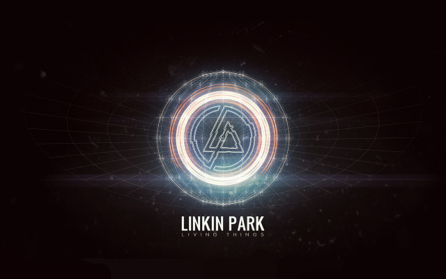 Dark neon circle link logo free wallpaper - medium preview image