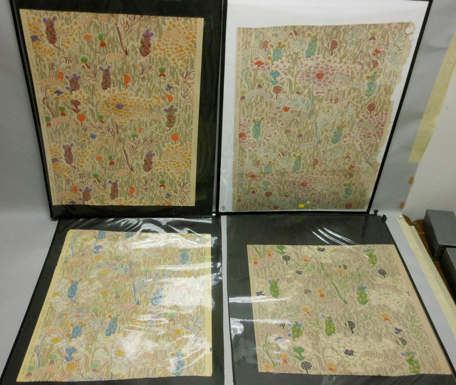 Four framed handpainted artnouveau ernsthaeckel free wallpaper - medium preview image