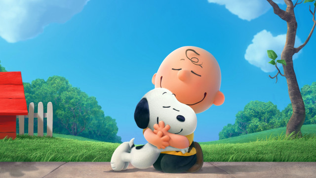 Cartoon character hugging dog park #2 free wallpaper - medium preview image