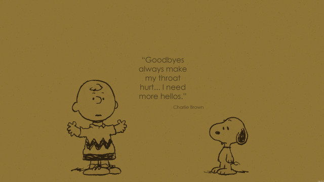 Cartoon person dog quote goodbye free wallpaper - medium preview image