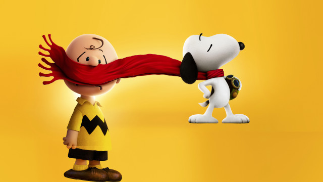 Cartoon character fighting snoopy yellow free wallpaper - medium preview image