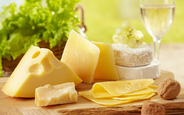 Cheese board with cheese and free wallpaper - medium preview image