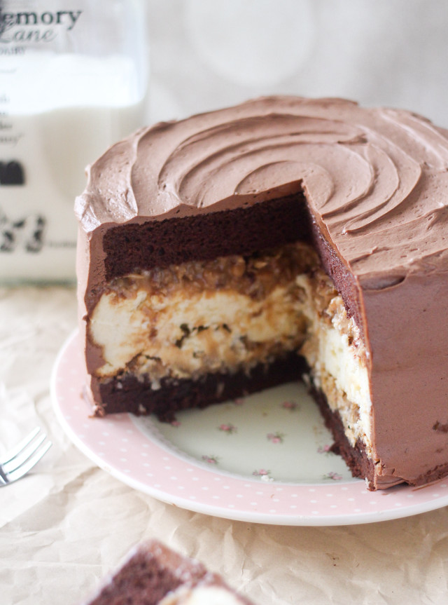 Chocolate cake slice missing plate free wallpaper - medium preview image