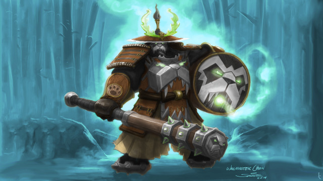 Cartoon character big sword helmet free wallpaper - medium preview image