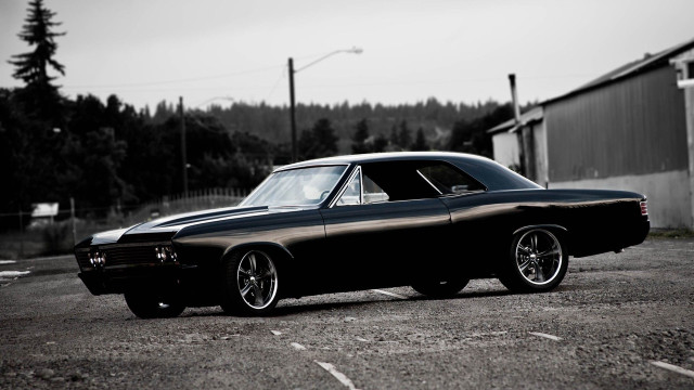 Black car parking lot building #9 free wallpaper - medium preview image