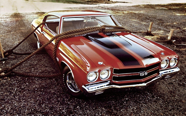 Red car rope hood gravel free wallpaper - medium preview image