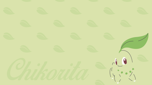 Green background cartoon character leaf free wallpaper - medium preview image