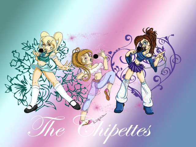 Chipettes cartoon characters group image free wallpaper - medium preview image