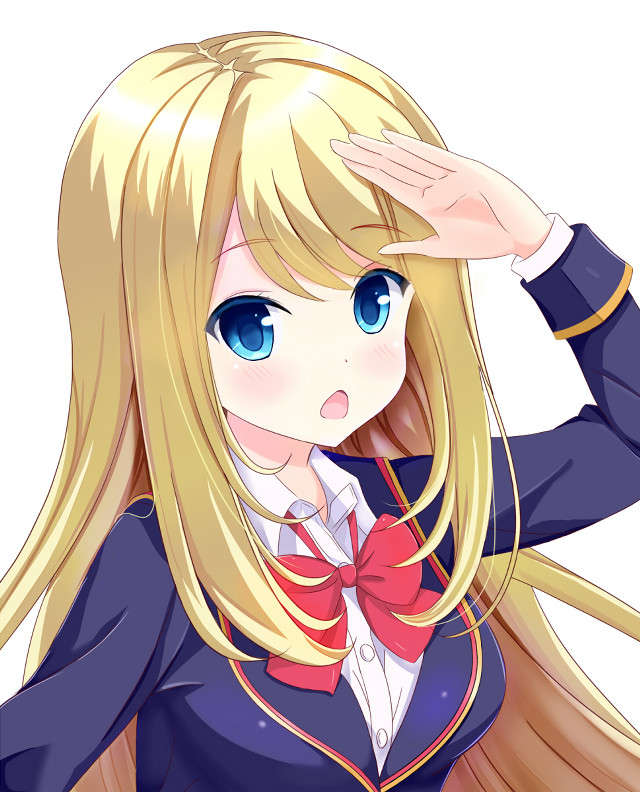 Anime girl blonde hair blue #11 free wallpaper - medium preview image
