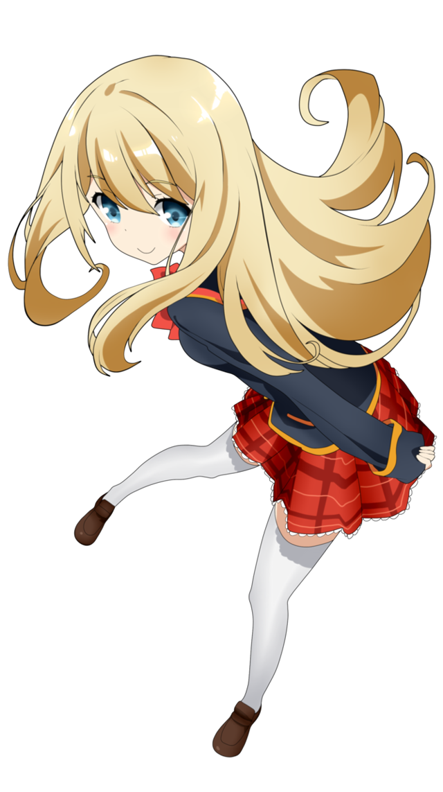 Blonde girl red dress flying free wallpaper - medium preview image