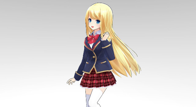 Girl school uniform cell phone #2 free wallpaper - medium preview image