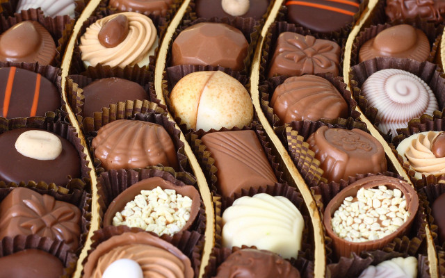 Chocolates nuts shells pastel rococo free wallpaper - medium preview image