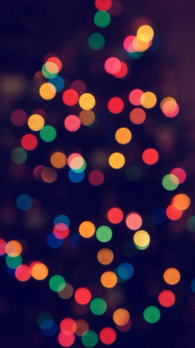 Blurry christmas tree multicolored lights #3 free wallpaper - medium preview image