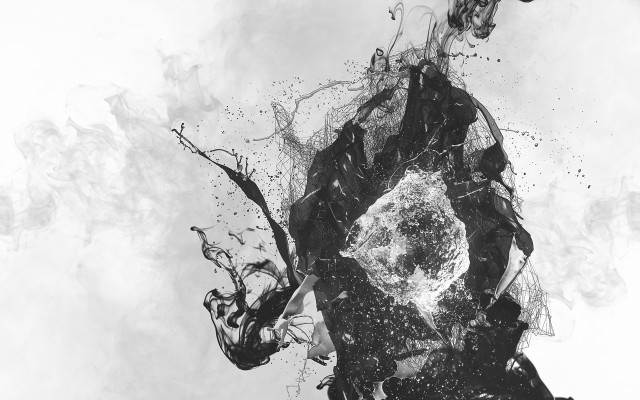 Bearded man skull face cigarette free wallpaper - medium preview image
