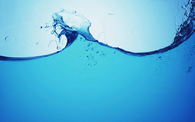 Blue water wave sky bubble free wallpaper - medium preview image