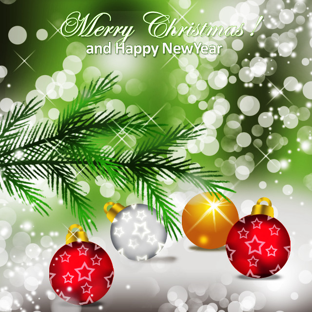 Christmas ornaments pine branch snowflakes free wallpaper - medium preview image