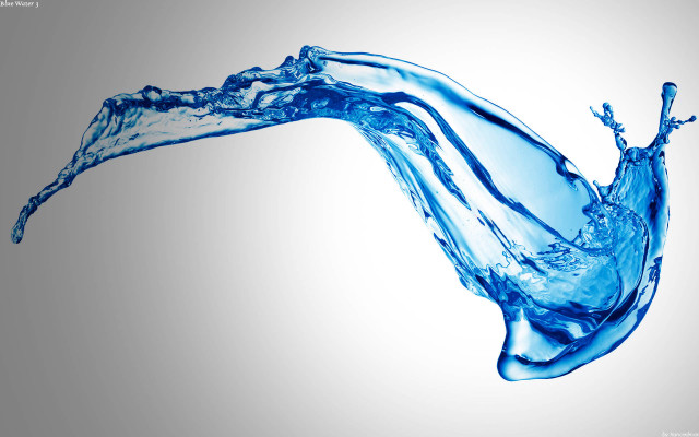 Blue water splashing white gray free wallpaper - medium preview image
