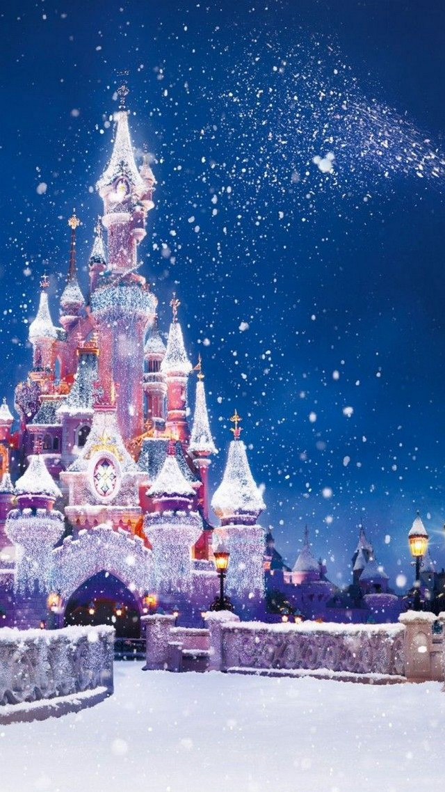 Castle clock snow night snowfall #2 free wallpaper - medium preview image