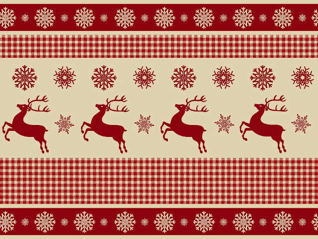 Christmas deer snowflake red beige free wallpaper - medium preview image