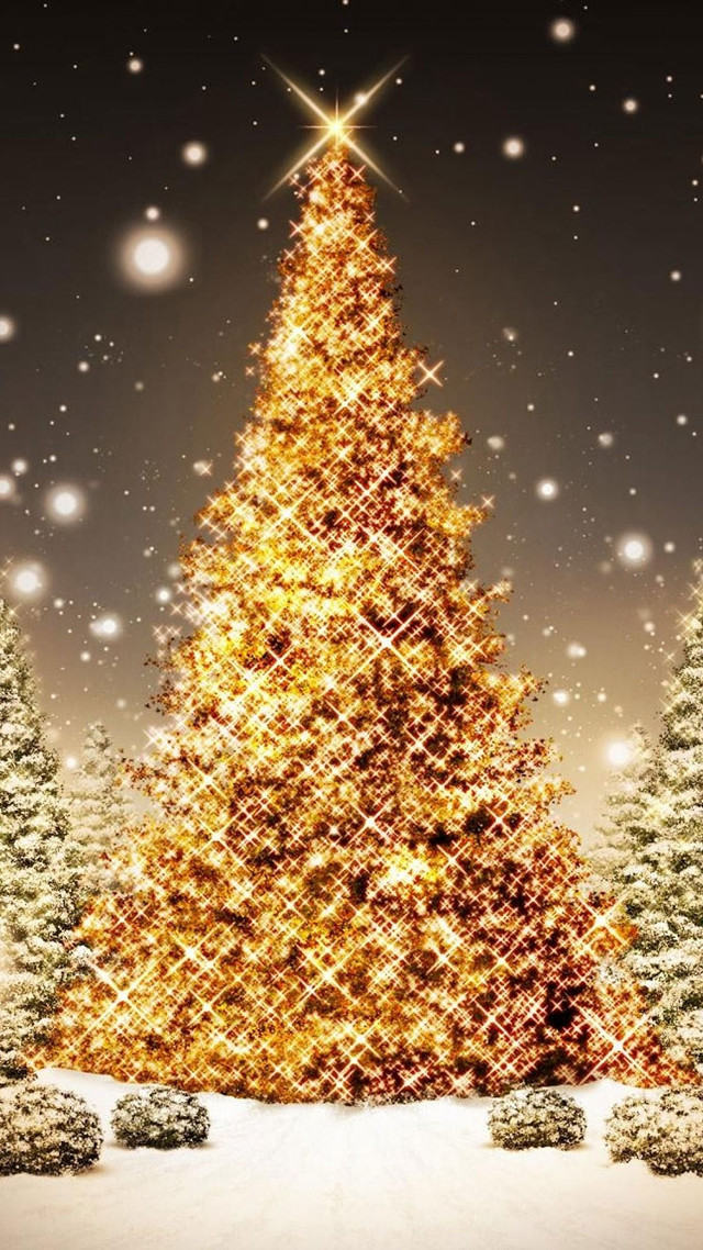 Christmas tree star snow snowflakes free wallpaper - medium preview image